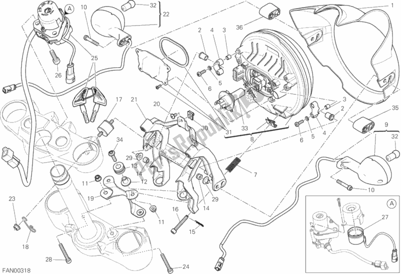 Toutes les pièces pour le Phare du Ducati Scrambler Cafe Racer USA 803 2017